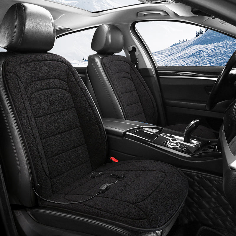 CozySheep 12V Heated Car Seat Cover – Dual Heat Levels, Sherpa Comfort, Constant Temperature Control