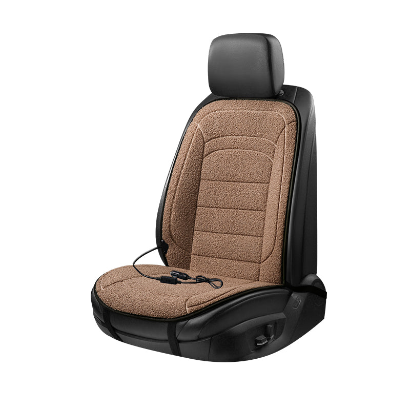 CozySheep 12V Heated Car Seat Cover – Dual Heat Levels, Sherpa Comfort, Constant Temperature Control