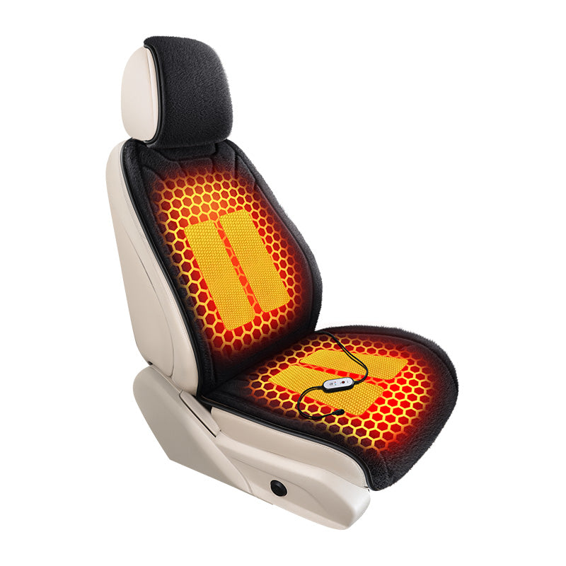 Graphene Pro+ Heated Car Seat Cushion – 12/24V | Auto On/Off Sensor | Plush Warmth