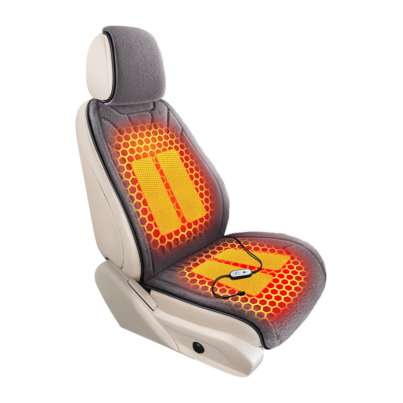 Graphene Pro+ Heated Car Seat Cushion – 12/24V | Auto On/Off Sensor | Plush Warmth