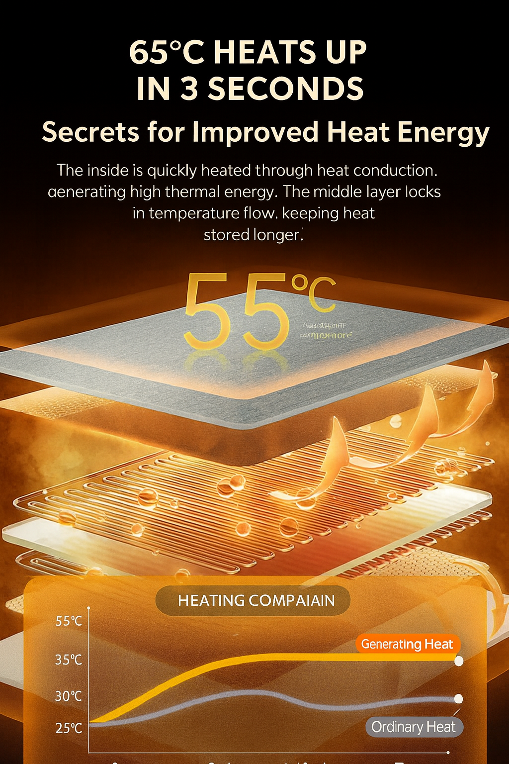 Graphene Pro+ Heated Car Seat Cushion – 12/24V | Auto On/Off Sensor | Plush Warmth