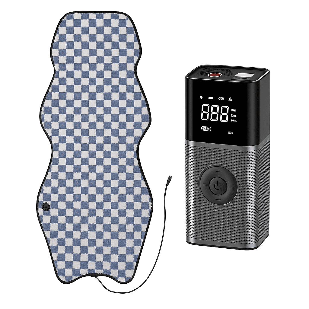 Winter Comfort Kit — Heated Seat Cushion + Portable Tire Inflator