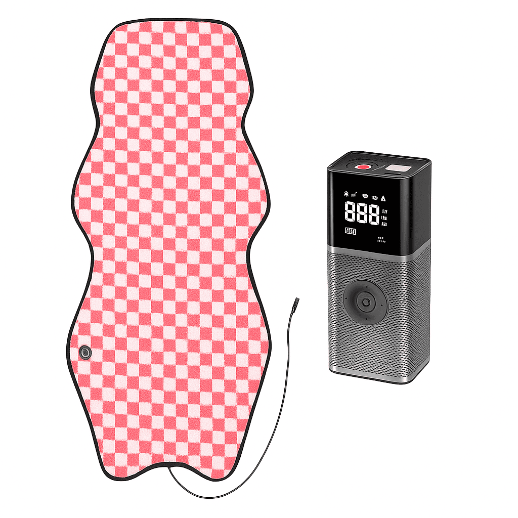 Winter Comfort Kit — Heated Seat Cushion + Portable Tire Inflator