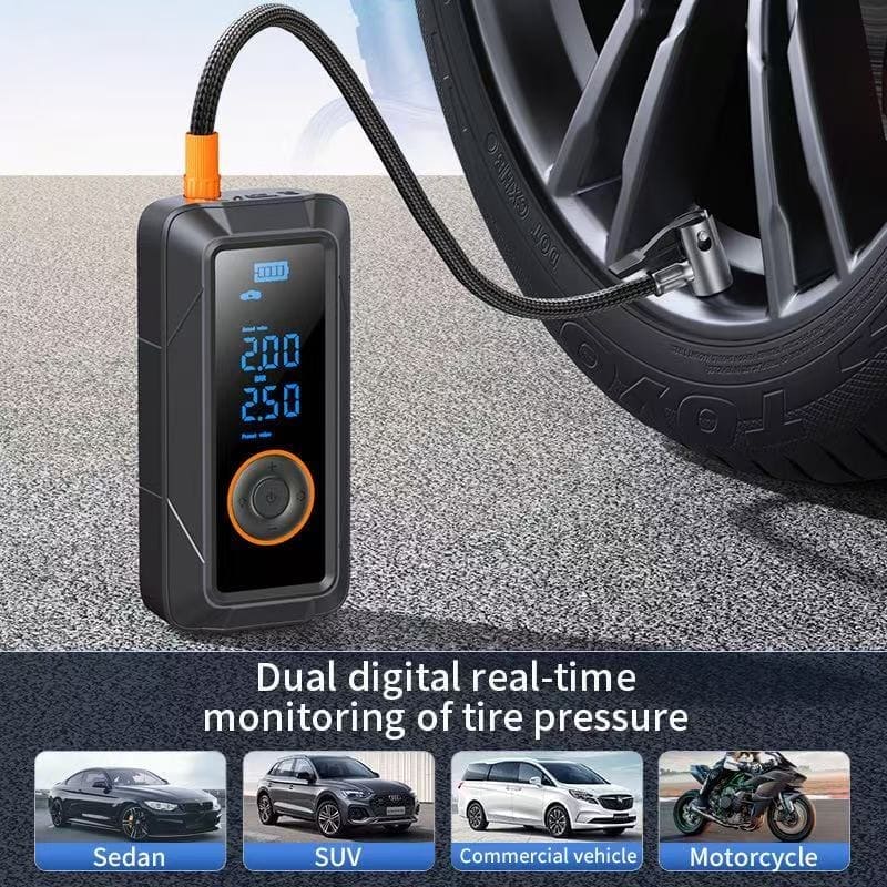 Portable Tire Inflator – Fast, Compact & LED Equipped