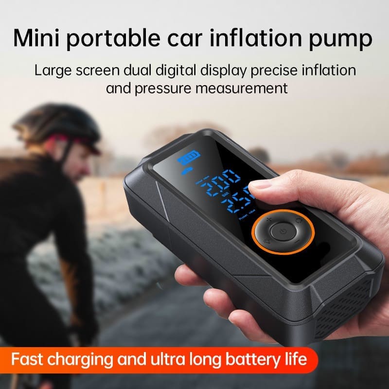 Portable Tire Inflator – Fast, Compact & LED Equipped