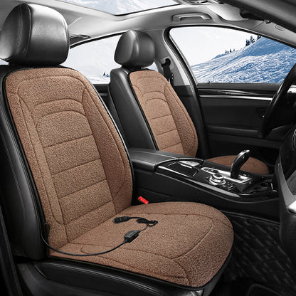 CozySheep 12V Heated Car Seat Cover – Dual Heat Levels, Sherpa Comfort, Constant Temperature Control