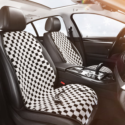Graphene Pro Heated Car Seat Cushion – 12/24V | 3 Heat Levels | Smart Constant Temperature | Plaid Edition