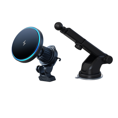 15W Magnetic Wireless Car Charger – RGB Ambient Ring, N52 Hold, 360° Vent Mount