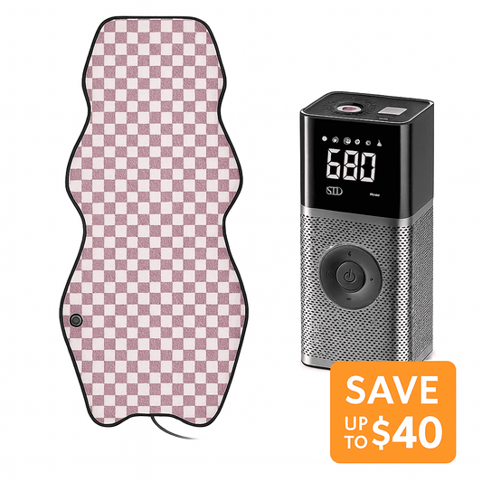 Winter Comfort Kit — Heated Seat Cushion + Portable Tire Inflator