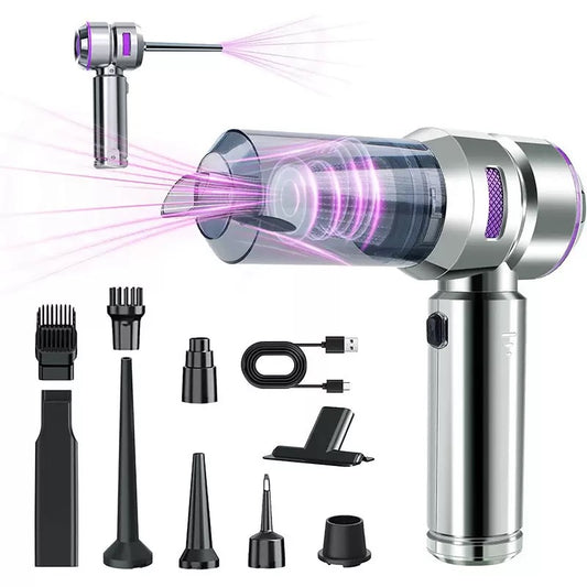 TurboClean Pro 6000 – Cordless Car Vacuum, 16 kPa Suction, 6000 mAh Battery